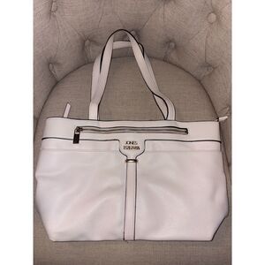 JONES NEW YORK White Purse with pockets